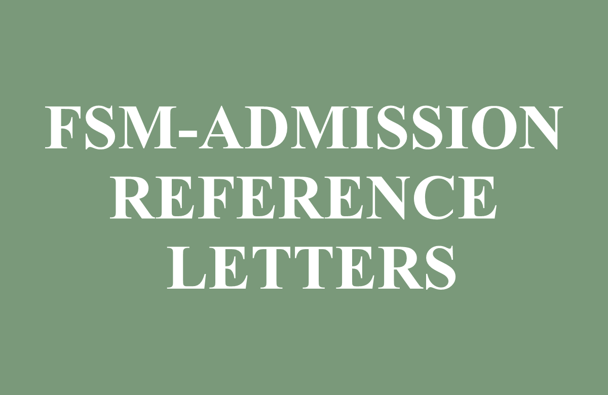 FSM - Admission Reference Letter