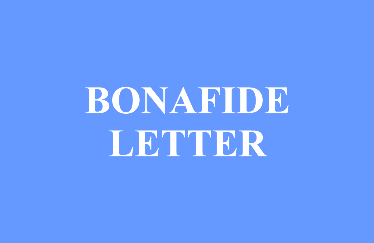 Bonafide Letter